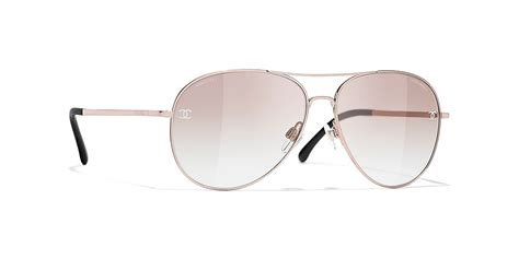 chanel pink gold pilot|Chanel Pilot Sunglasses CH4189TQ 59 Beige & Pink .